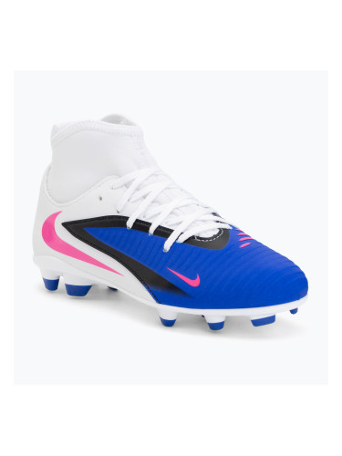 Детски футболни обувки Nike Phantom 6 High Club FG/MG racer blue/white/pink blast