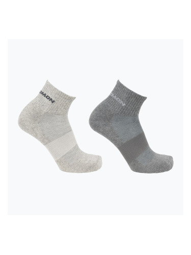 Чорапи Salomon Evasion 2 чифта light grey/heather medium