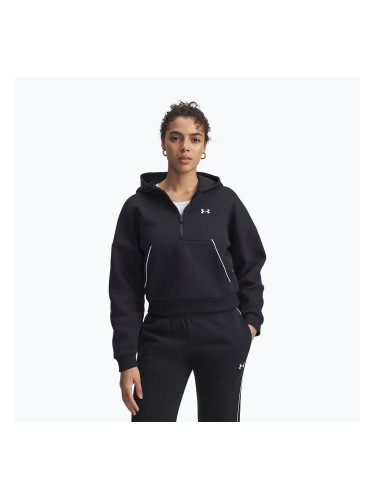 Дамски суитшърт Under Armour Rival Fleece Piped HZ Hoodie black/white