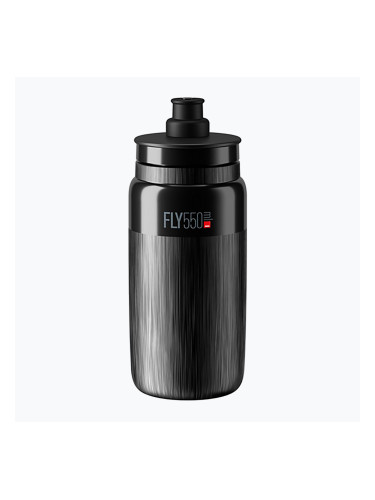 Велосипедна бутилка Elite FLY Tex 550 ml black/grey logo