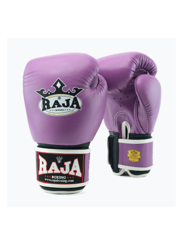 RAJA BOXING Единична стандартна естествена кожа лилави боксови ръкавици