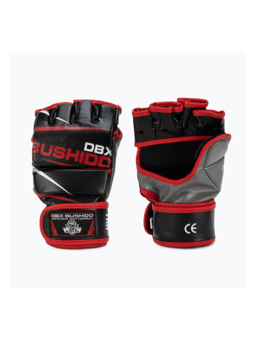 Ръкавици за тренировка с чували и ММА Bushido черни/червени E1V6-M