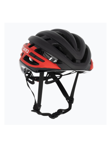 Матова черна яркочервена велосипедна каска Giro Agilis