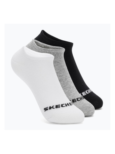 Детски чорапи SKECHERS Non Terry No Show 3 чифта white/grey