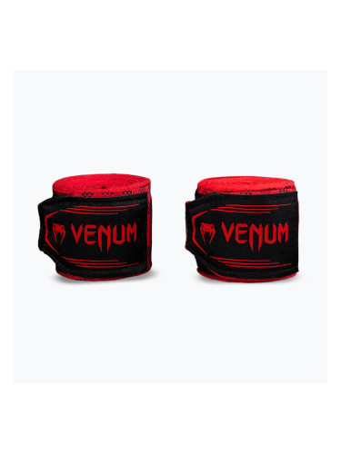 Боксови бандажи Venum Tartan Handwraps 400 cm fury red