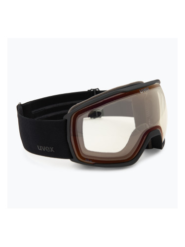 Скиорска маска UVEX Victorious Pro V black matt/vario red mirror