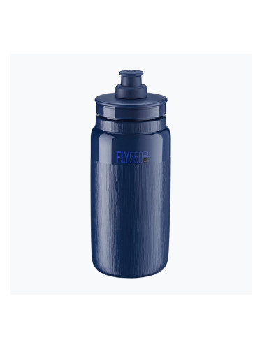 Велосипедна бутилка Elite FLY Tex 550 ml тъмно синя