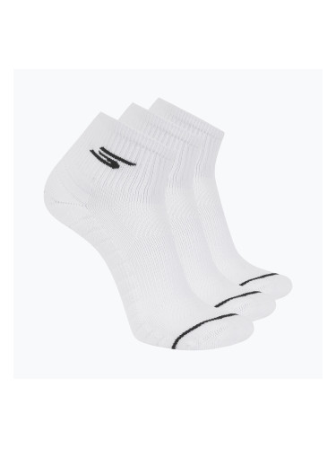 Мъжки чорапи SKECHERS 1/2 Terry Qtr Crew 3 чифта white traditional