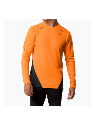 Мъжка блуза с дълъг ръкав за бягане Mizuno Tech Thermal Charge tangelo