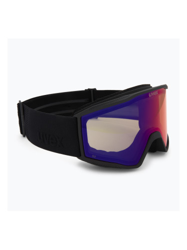 Скиорска маска UVEX Blast FM black matt/mirror ruby