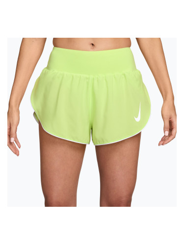 Дамски шорти за бягане Nike Tempo Swoosh Dri-Fit Mid-Rise Brief-Lined light lemon twist/white
