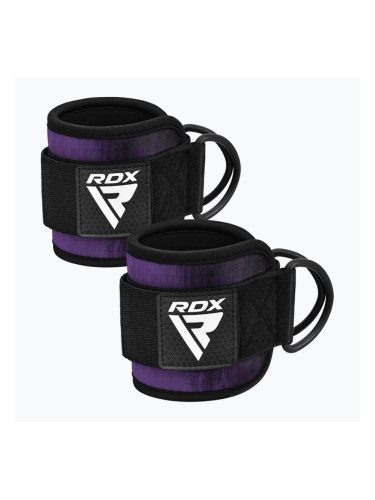 Каишки с кука за глезена RDX A4 Ankle Straps For Gym Cable Machine purple