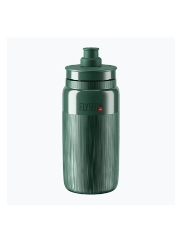 Велосипедна бутилка Elite FLY Tex 550 ml dark green/grey logo
