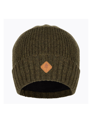 Pinewood Плетена зимна шапка от вълна mossgreen mel
