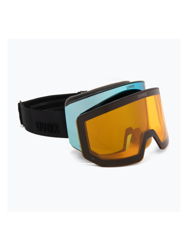 Скиорска маска Uvex Lace Attract FM black matt/mirror ice