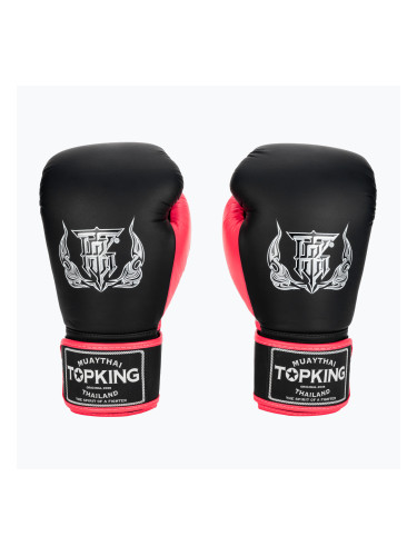 Боксови ръкавици Top King Reborn Semi Leather black/pink