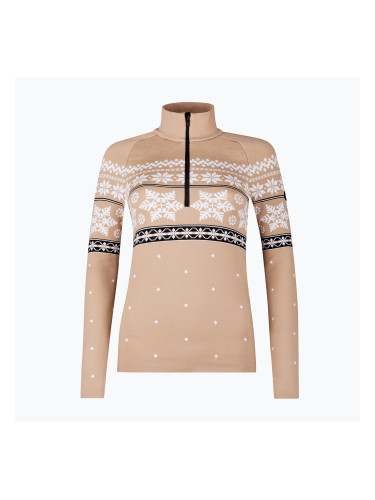 Дамски термо суитшърт Newland Isalind Half Zip biscuit/white