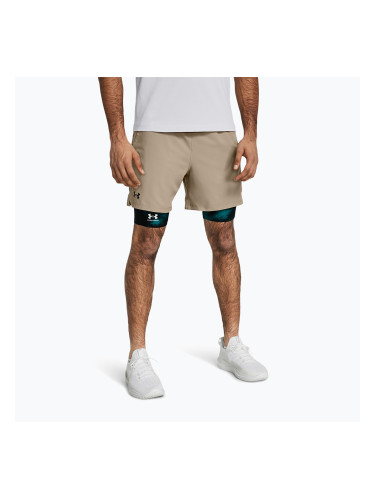 Мъжки шорти за тренировка Under Armour UA Vanish Woven 6in timberwolf taupe/black