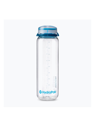 Туристическа бутилка HydraPak Recon 1 l clear/navy cyan