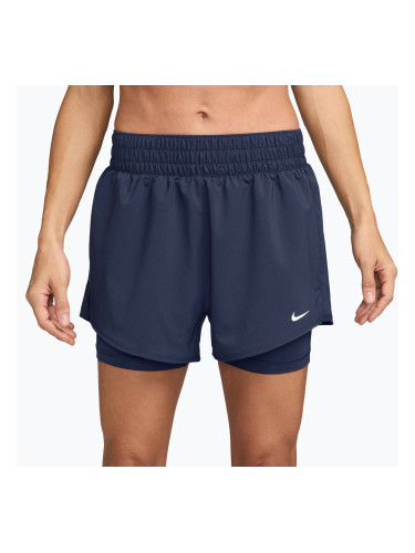 Дамски шорти Nike One Dri-Fit High-Waisted 3“ 2In1 midnight navy/white