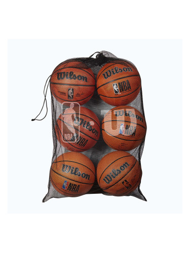 Wilson NBA 6 Ball Mesh Carry bag black