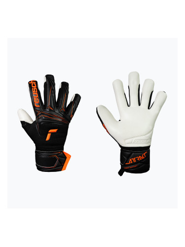 Вратарски ръкавици Reusch Attrakt Advance Finger Support black/shocking orange