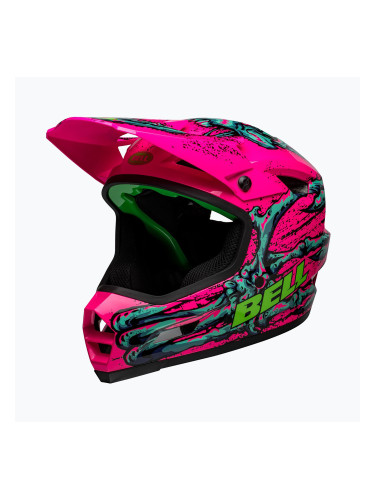 Велосипедна каска Bell Sanction 2 DLX Mips bonehead gloss pink/turquoise