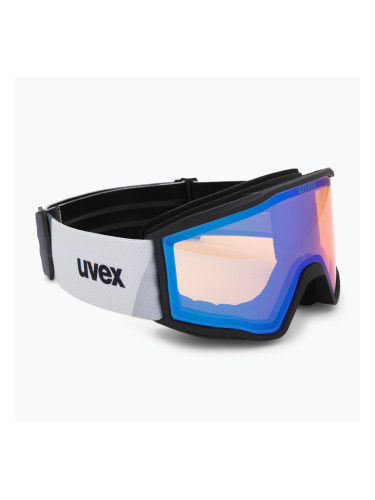 Скиорска маска UVEX Blast FM black matt/mirror blue