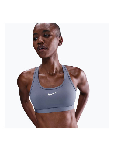 Спортен сутиен Nike Swoosh Medium Support world indigo/white