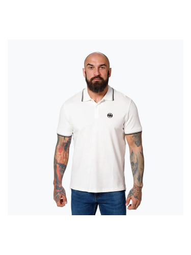 Мъжка поло тениска Pitbull West Coast Polo Pique Stripes Regular white