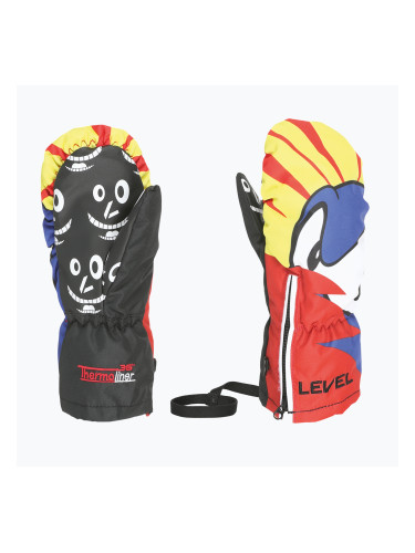 Детски скиорски ръкавици Level Lucky Mitt yellow/blue