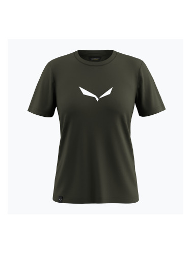 Дамска тениска Salewa Solid Dry dark olive