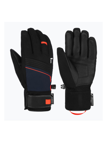 Скиорски ръкавици Reusch Louis R-Tex XT black/dress blue/fluo red