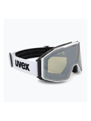 Скиорски очила UVEX Gravity FM white matt/mirror silver/green/clear