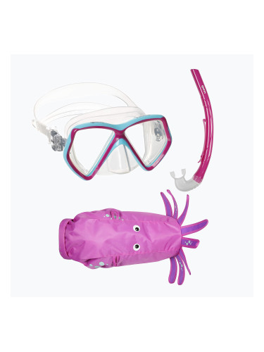 Детски комплект за шнорхелинг Mares Combo Zoo magenta