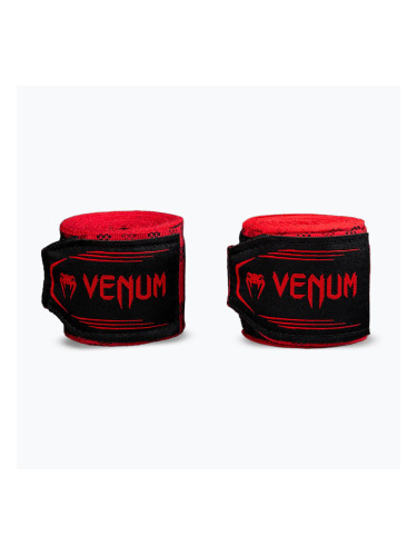 Боксови бандажи Venum Tartan Handwraps 450 cm fury red