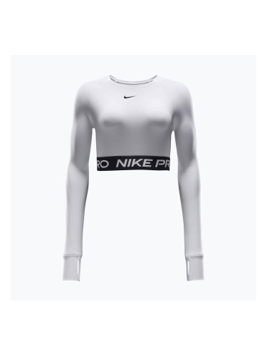 Дамски топ с дълъг ръкав за тренировка Nike Pro 365 Dri-Fit white/black