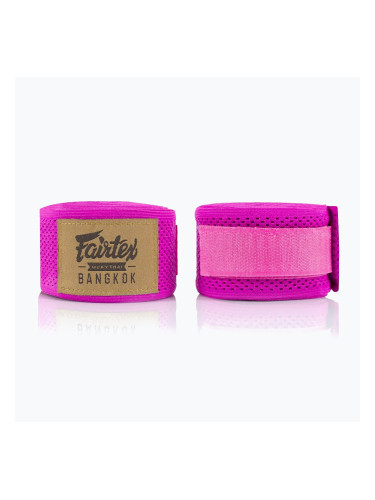 Боксови бандажи Fairtex Elastic Handwraps 455 cm pink