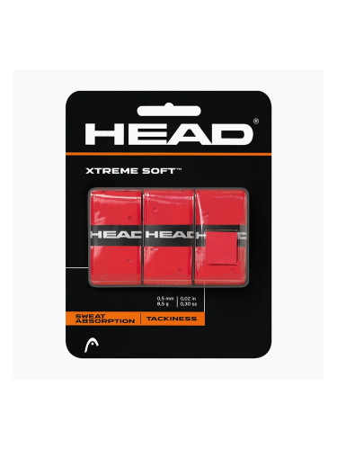 Грип за тенис ракета HEAD Xtremesoft Grip Overwrap 3 бр. red