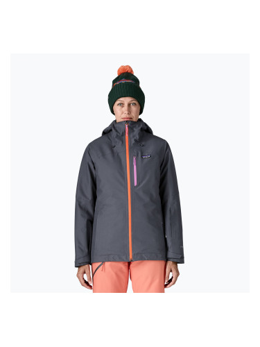 Дамско яке за дъжд Patagonia Insulated Powder Town smolder blue w / orange peel