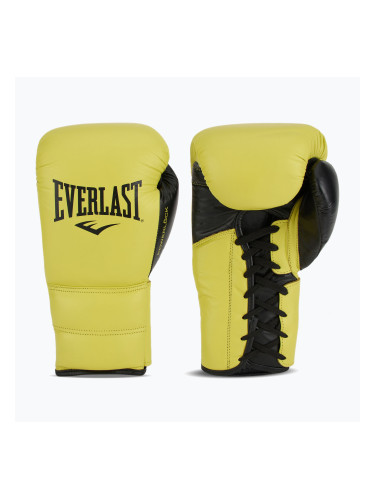 Боксови ръкавици Everlast Powerlock 2 Laced Pro Training neon yellow