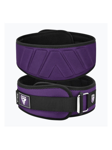 Колан за вдигане на тежести RDX Rx4 Weightlifting Belt purple