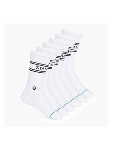Stance Basic Crew 6 чифта бели чорапи