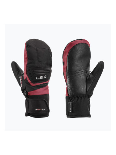 Детски скиорски ръкавици LEKI Griffin 3D Junior Mitt black/ rose