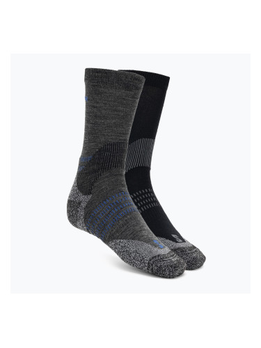 Salomon X Ultra Access Crew 2 чифта чорапи за трекинг антрацит/черно