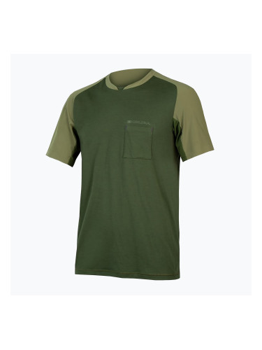 Мъжка колоездачна тениска Endura GV500 Foyle Tech olive green