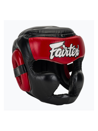 Боксова каска Fairtex Diagonal Vision Sparring - Full Head Coverage black/red