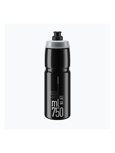 Велосипедна бутилка Elite Jet 750 ml black/grey logo
