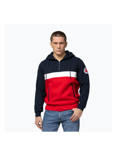 Мъжки суитшърт Pitbull Gibson Hooded dark navy/red