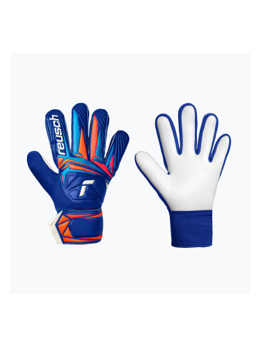 Детски вратарски ръкавици Reusch Attrakt Starter Solid Junior sharp blue/white/shocking orange